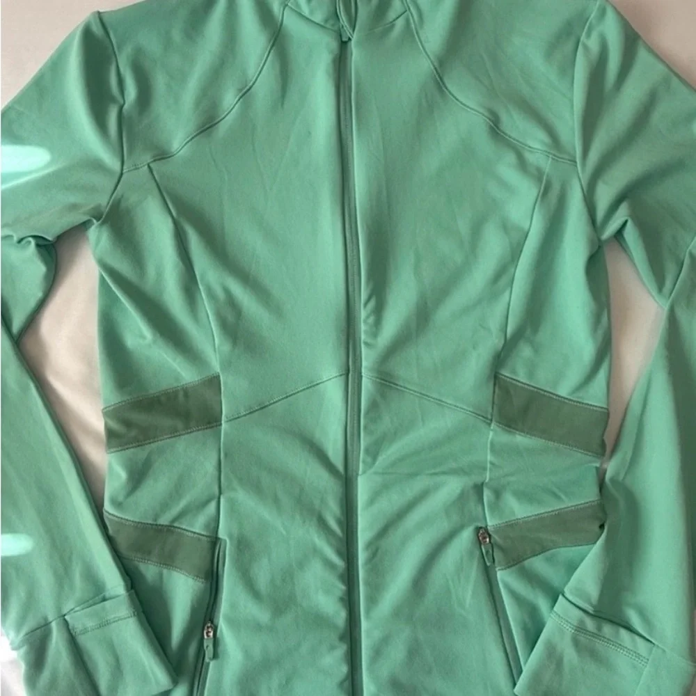 QUEENIEKE Women's Mint Green Zip-Front Active Jacket - Picture 5 of 9